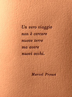 Un vero viaggio non è cercare nuove terre ma avere nuovi occhi